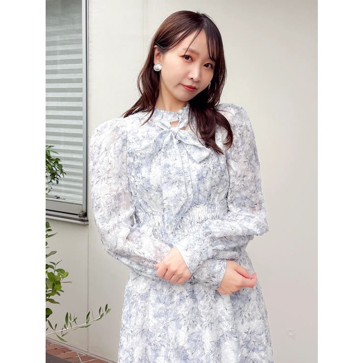 ヘアリーフラワーシフォンワンピース | dazzlin | 詳細画像11 