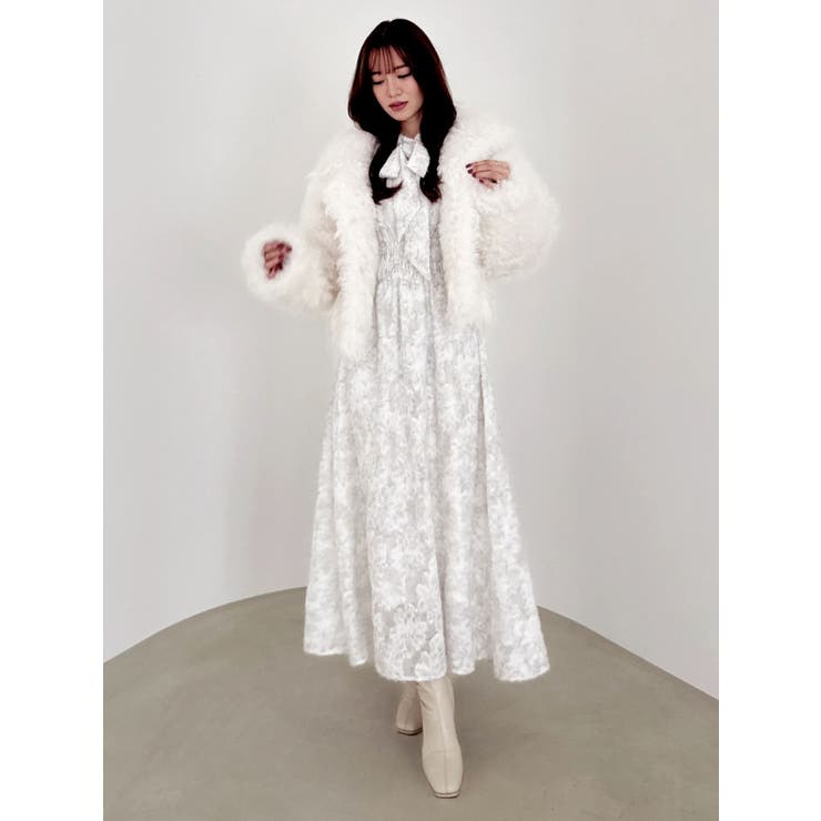 ヘアリーフラワーシフォンワンピース | dazzlin | 詳細画像26 