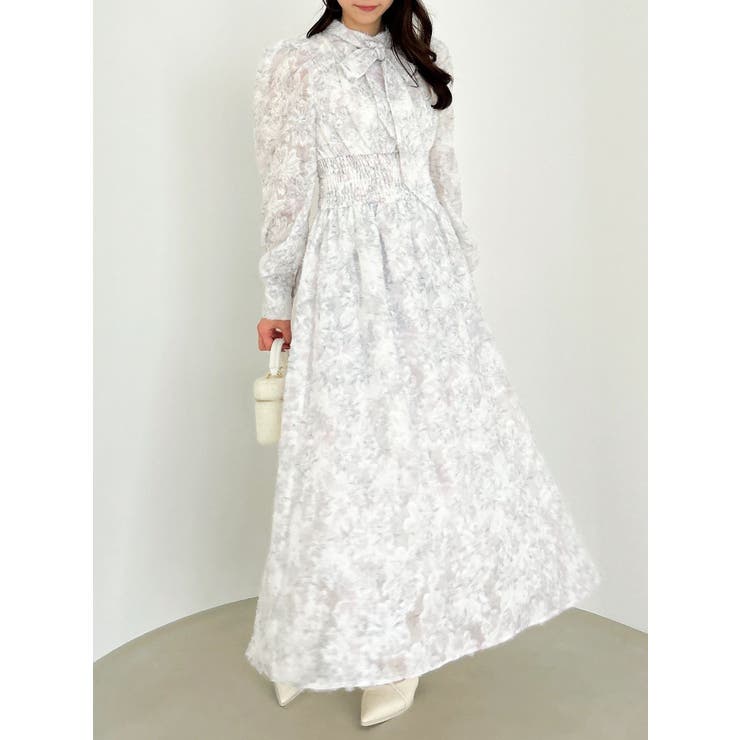 ヘアリーフラワーシフォンワンピース | dazzlin | 詳細画像32 