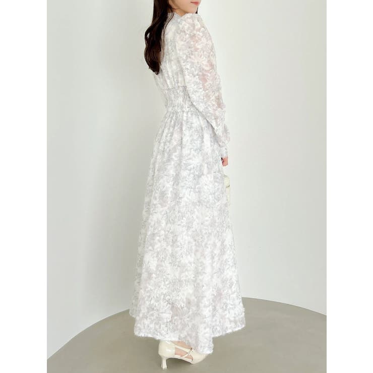 ヘアリーフラワーシフォンワンピース | dazzlin | 詳細画像33 