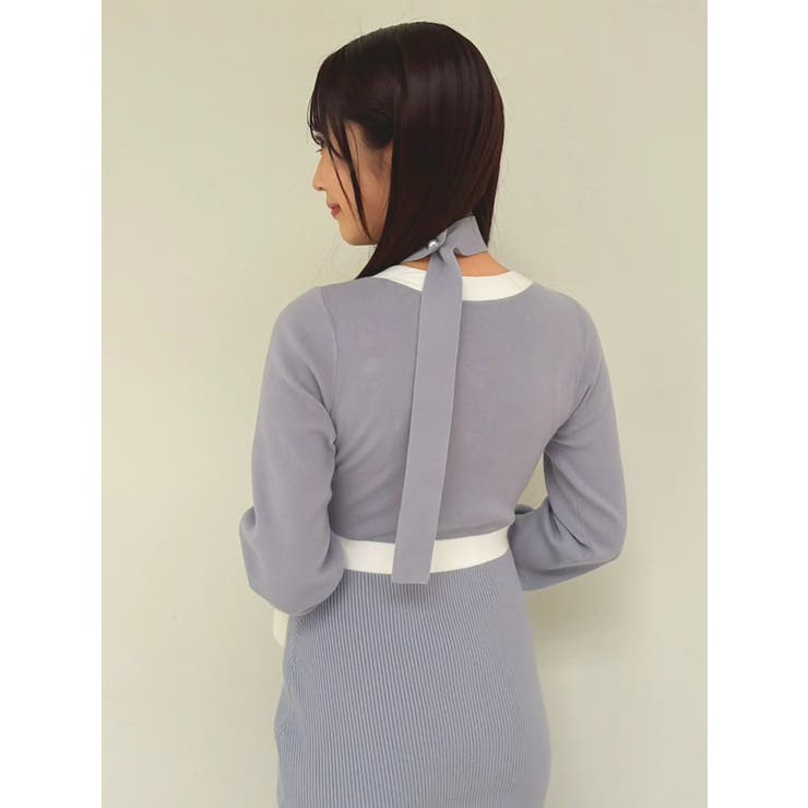 バイカラーニットワンピース | dazzlin | 詳細画像27 