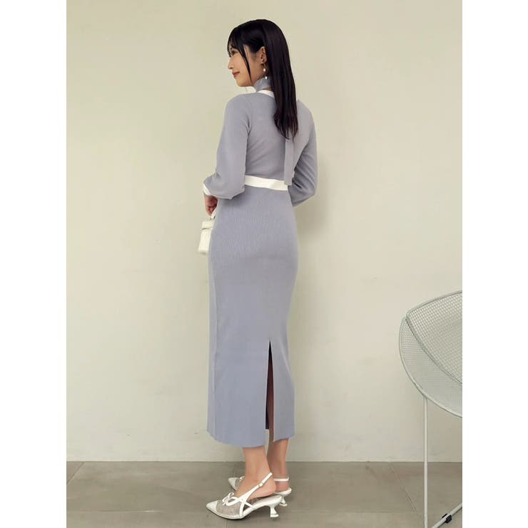 バイカラーニットワンピース | dazzlin | 詳細画像30 