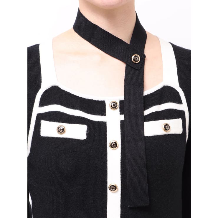 バイカラーニットワンピース | dazzlin | 詳細画像35 