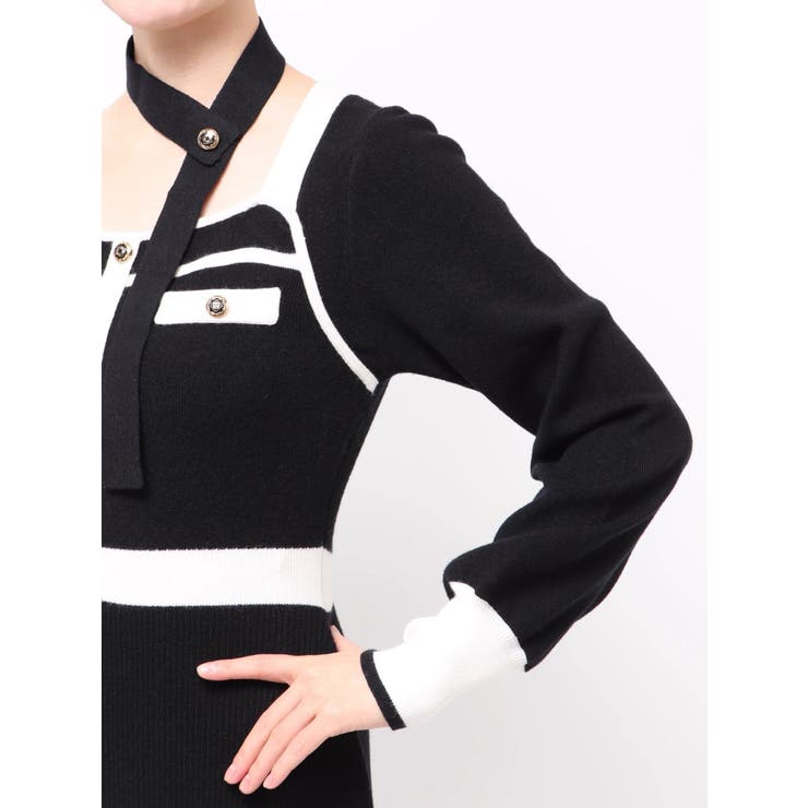 バイカラーニットワンピース | dazzlin | 詳細画像36 