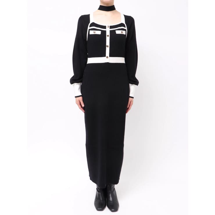 バイカラーニットワンピース | dazzlin | 詳細画像40 