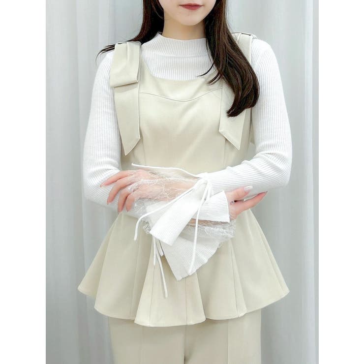 ショルダーリボンペプラムオールイン | dazzlin | 詳細画像15 