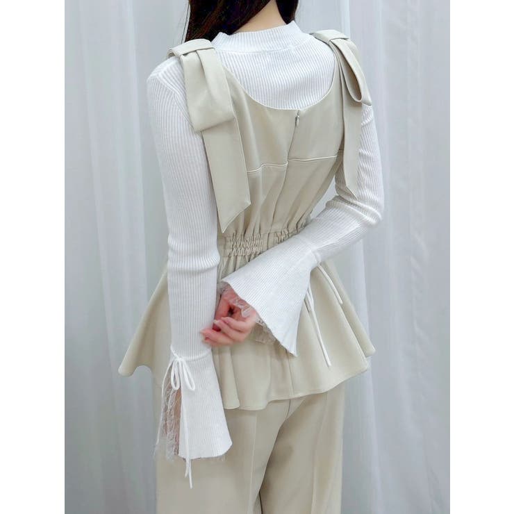 ショルダーリボンペプラムオールイン | dazzlin | 詳細画像17 