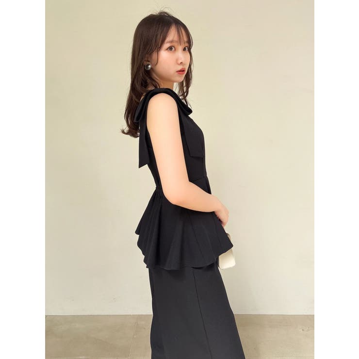 ショルダーリボンペプラムオールイン | dazzlin | 詳細画像25 