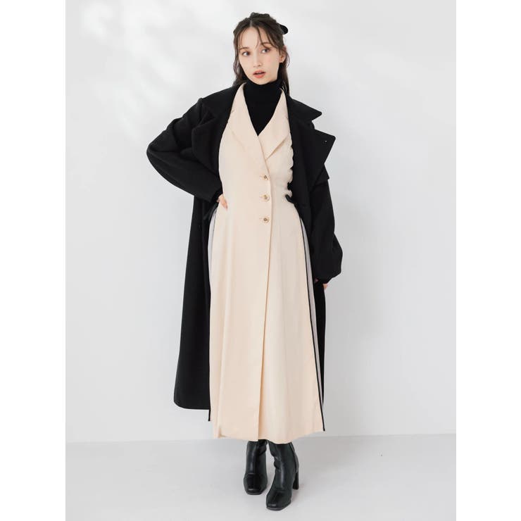 【新色あり】サイドプリーツテーラーワンピース | dazzlin | 詳細画像13 