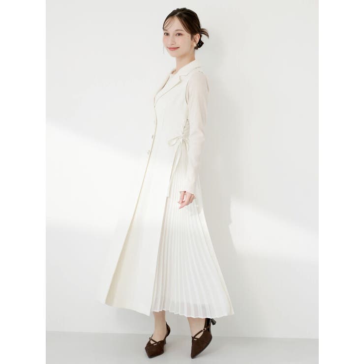 【新色あり】サイドプリーツテーラーワンピース | dazzlin | 詳細画像14 