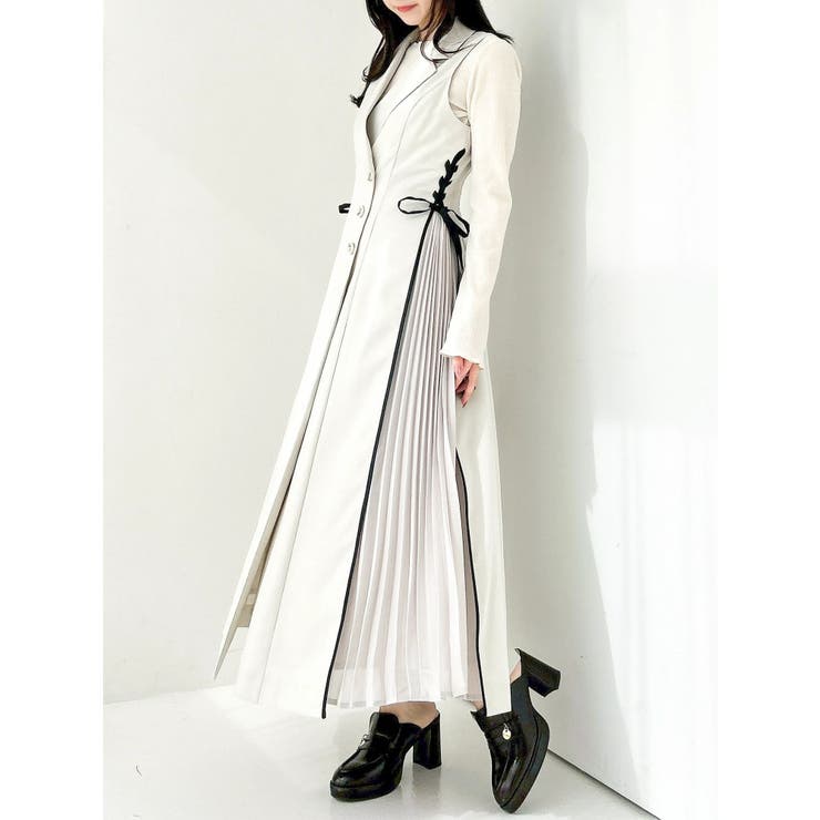 【新色あり】サイドプリーツテーラーワンピース | dazzlin | 詳細画像19 