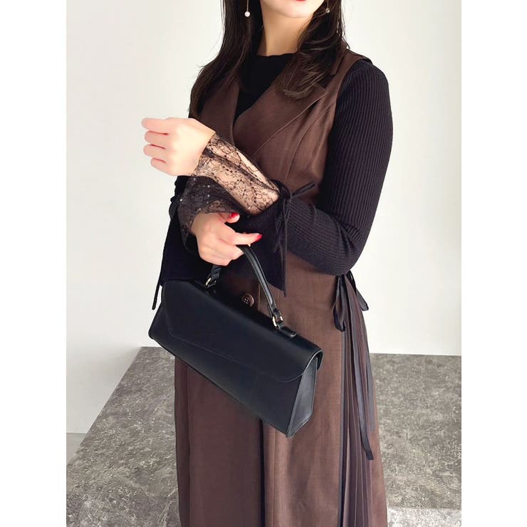 【新色あり】サイドプリーツテーラーワンピース | dazzlin | 詳細画像33 