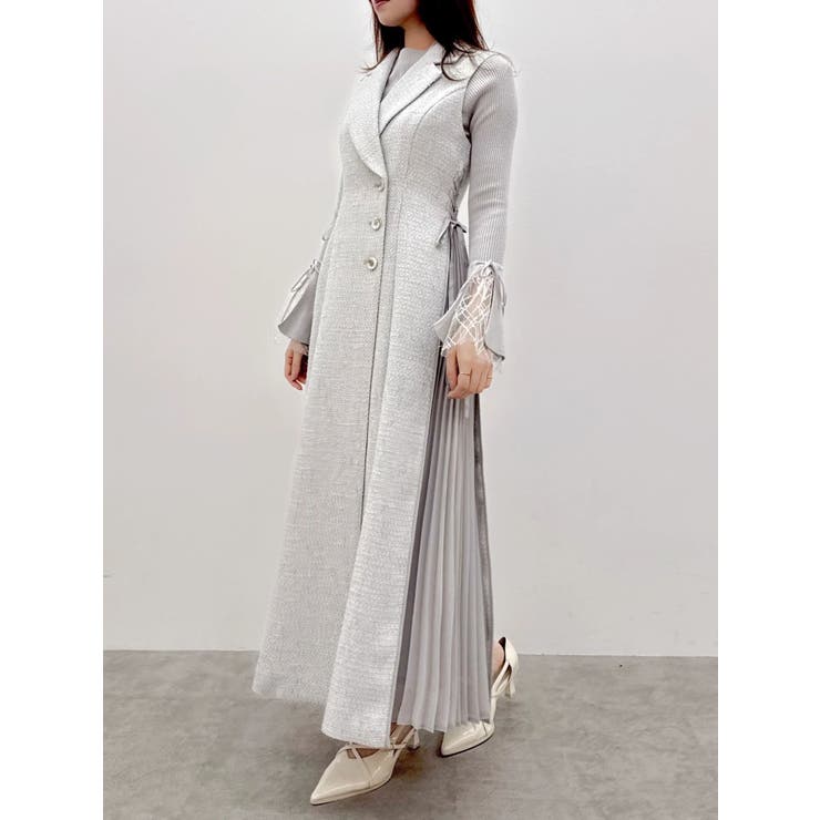 【新色あり】サイドプリーツテーラーワンピース | dazzlin | 詳細画像36 