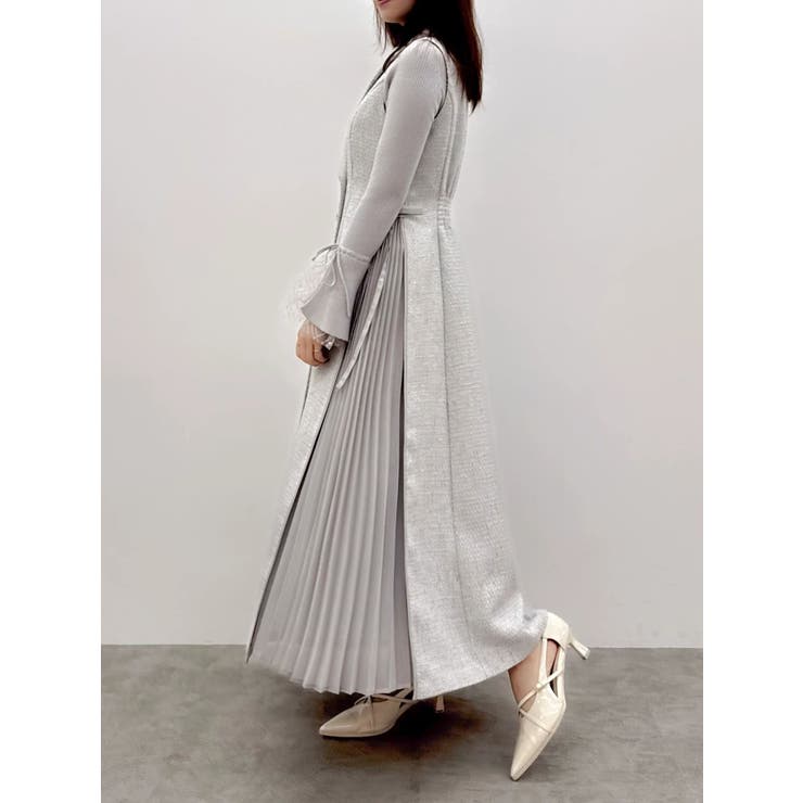 【新色あり】サイドプリーツテーラーワンピース | dazzlin | 詳細画像37 