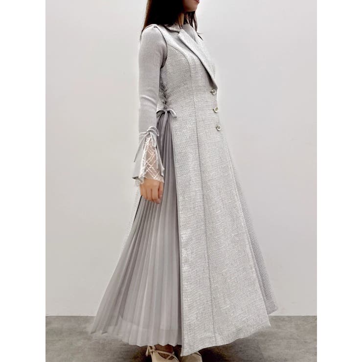 【新色あり】サイドプリーツテーラーワンピース | dazzlin | 詳細画像39 