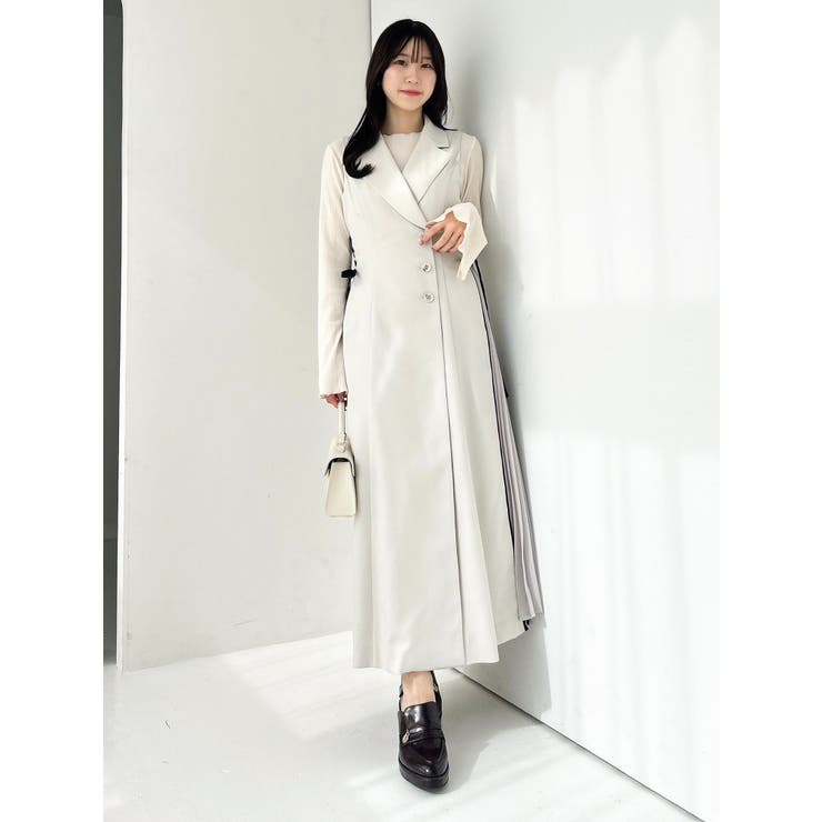 【新色あり】サイドプリーツテーラーワンピース | dazzlin | 詳細画像4 