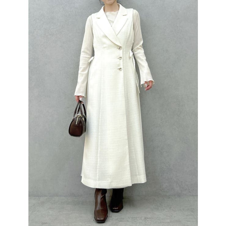 【新色あり】サイドプリーツテーラーワンピース | dazzlin | 詳細画像45 