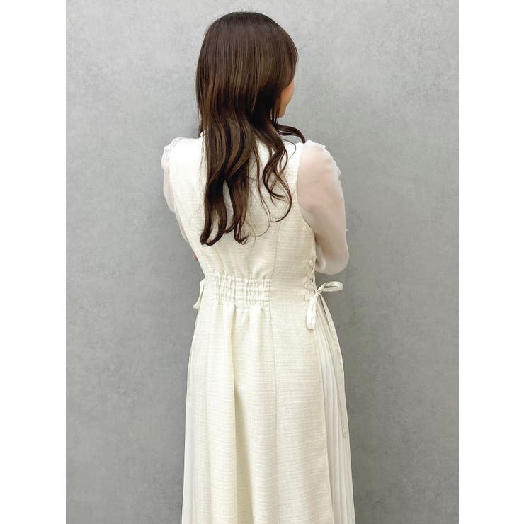 【新色あり】サイドプリーツテーラーワンピース | dazzlin | 詳細画像47 