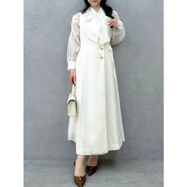 【新色あり】サイドプリーツテーラーワンピース | dazzlin | 詳細画像48 