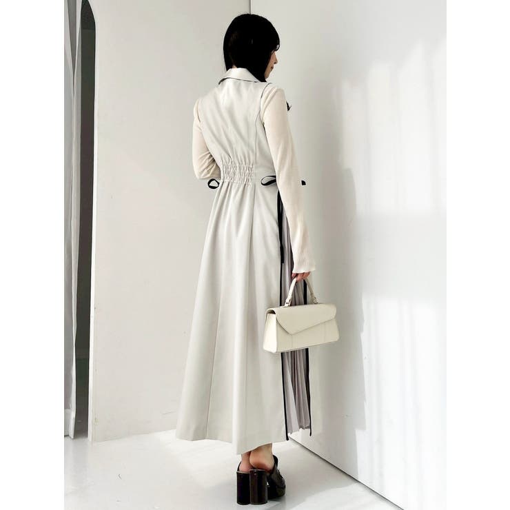 【新色あり】サイドプリーツテーラーワンピース | dazzlin | 詳細画像5 