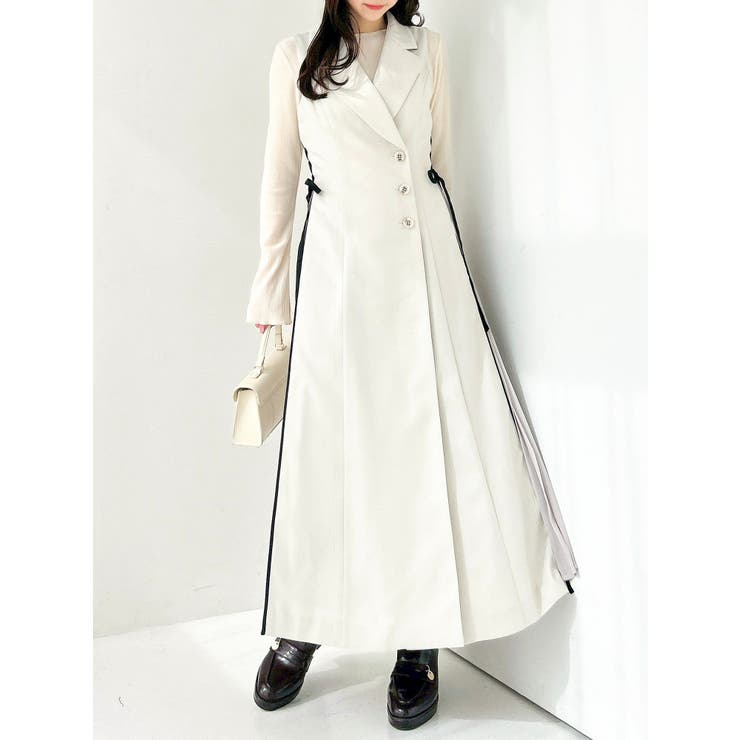 アイボリー | 【新色あり】サイドプリーツテーラーワンピース | dazzlin