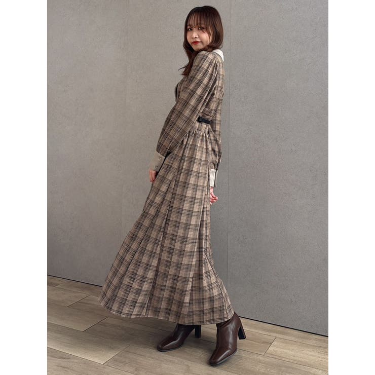 【POLO BCSコラボ】テーラーカラーフレアワンピース | dazzlin | 詳細画像11 