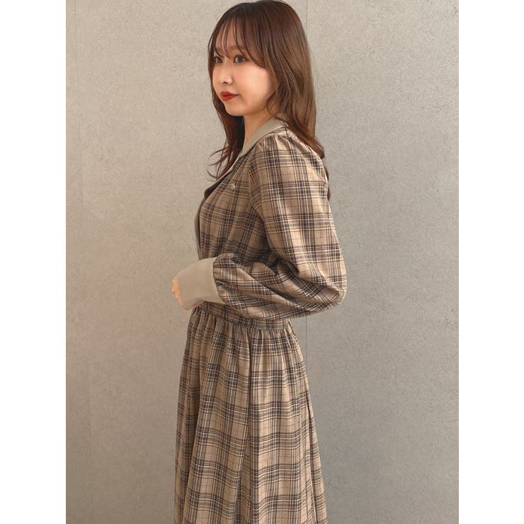 【POLO BCSコラボ】テーラーカラーフレアワンピース | dazzlin | 詳細画像13 