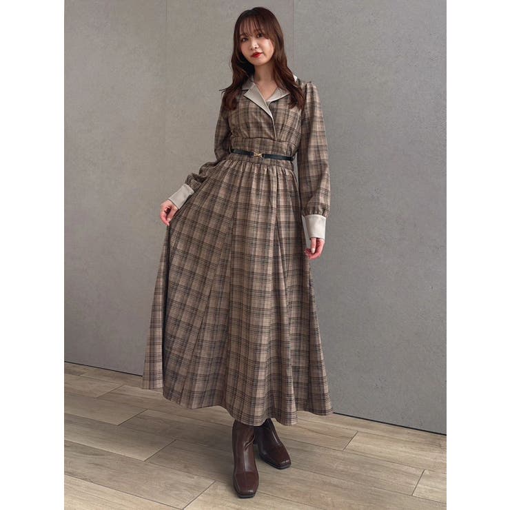 【POLO BCSコラボ】テーラーカラーフレアワンピース | dazzlin | 詳細画像25 