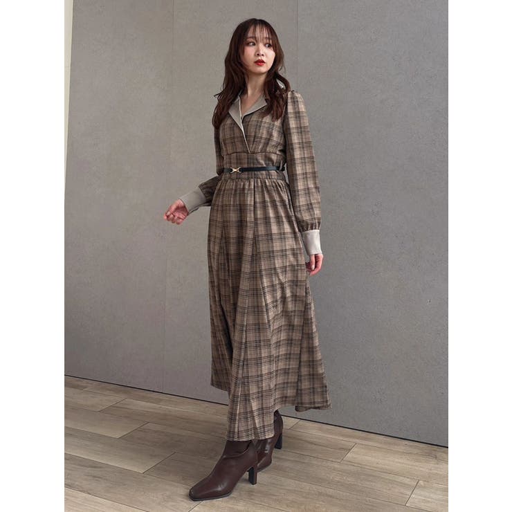 【POLO BCSコラボ】テーラーカラーフレアワンピース | dazzlin | 詳細画像26 