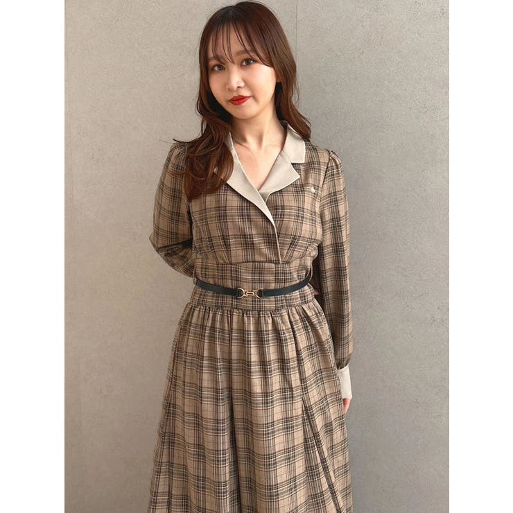 【POLO BCSコラボ】テーラーカラーフレアワンピース | dazzlin | 詳細画像28 