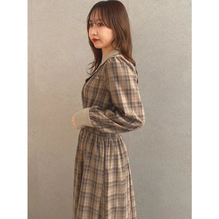 【POLO BCSコラボ】テーラーカラーフレアワンピース | dazzlin | 詳細画像30 