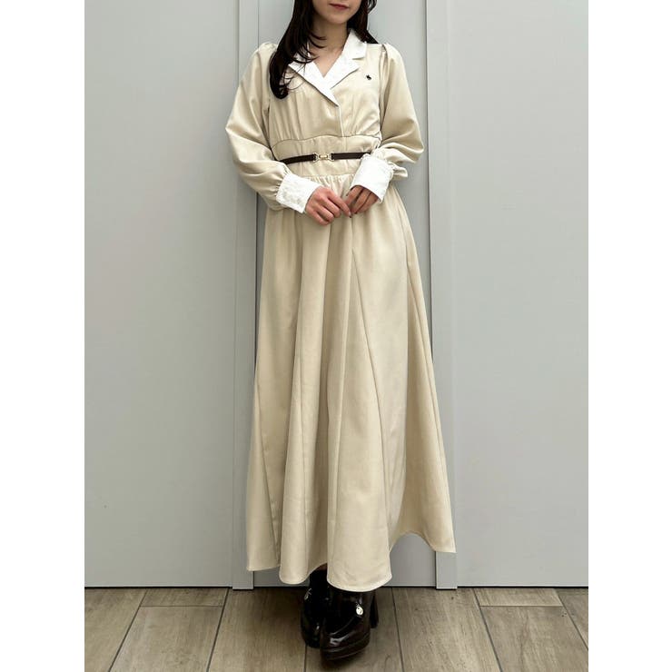 【POLO BCSコラボ】テーラーカラーフレアワンピース | dazzlin | 詳細画像7 