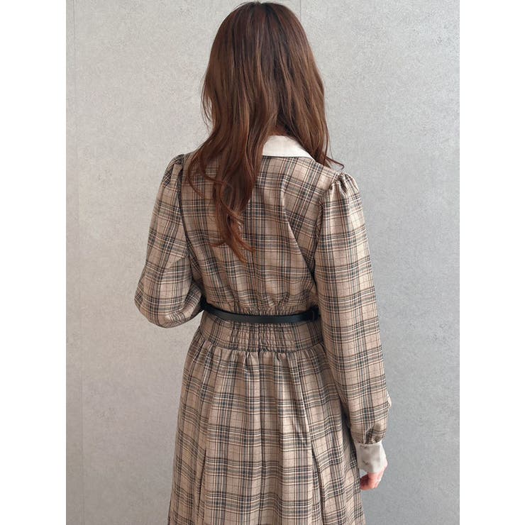 【POLO BCSコラボ】テーラーカラーフレアワンピース | dazzlin | 詳細画像9 