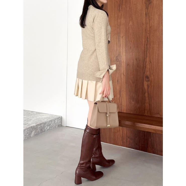 シャツレイヤードニットミニワンピース ※BEIGE WEB限定カラー | dazzlin | 詳細画像22 