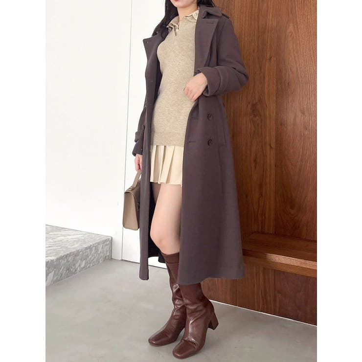 シャツレイヤードニットミニワンピース ※BEIGE WEB限定カラー | dazzlin | 詳細画像24 