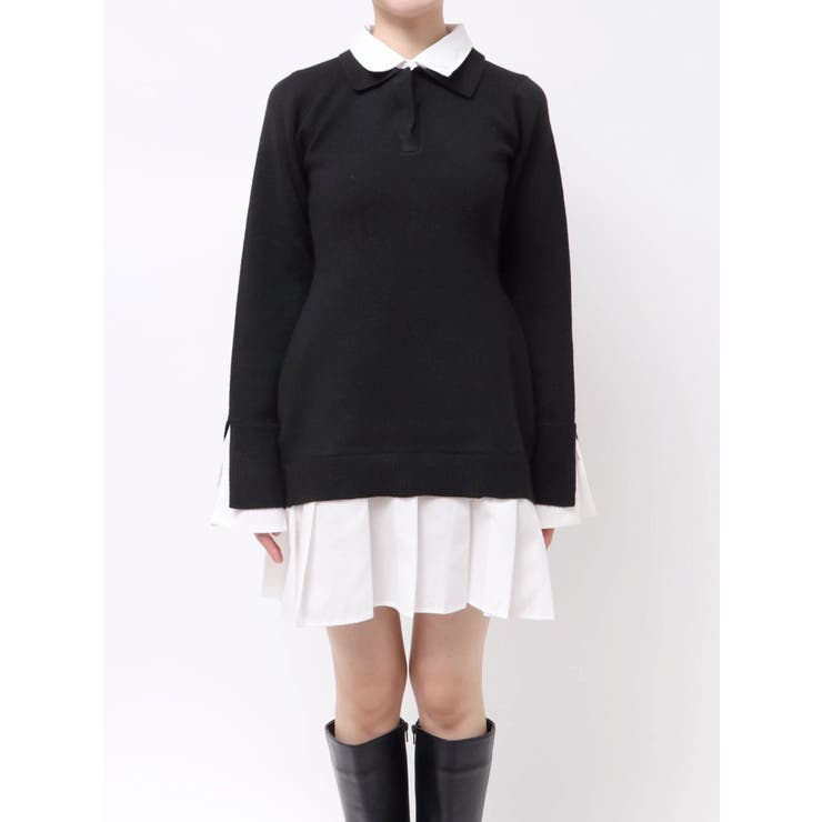 シャツレイヤードニットミニワンピース ※BEIGE WEB限定カラー | dazzlin | 詳細画像30 