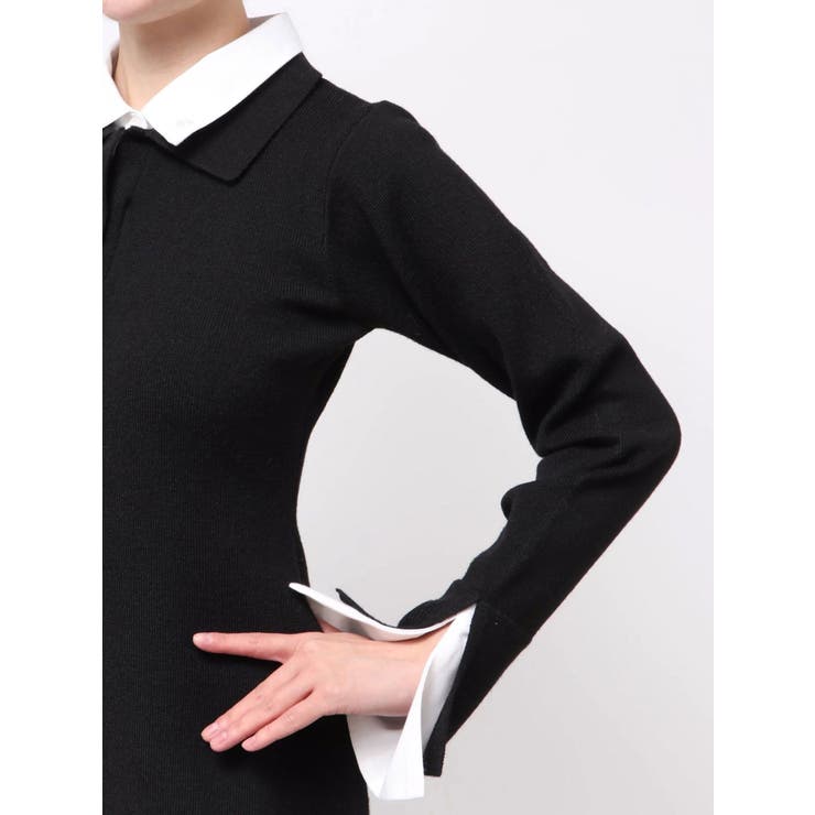 シャツレイヤードニットミニワンピース ※BEIGE WEB限定カラー | dazzlin | 詳細画像34 