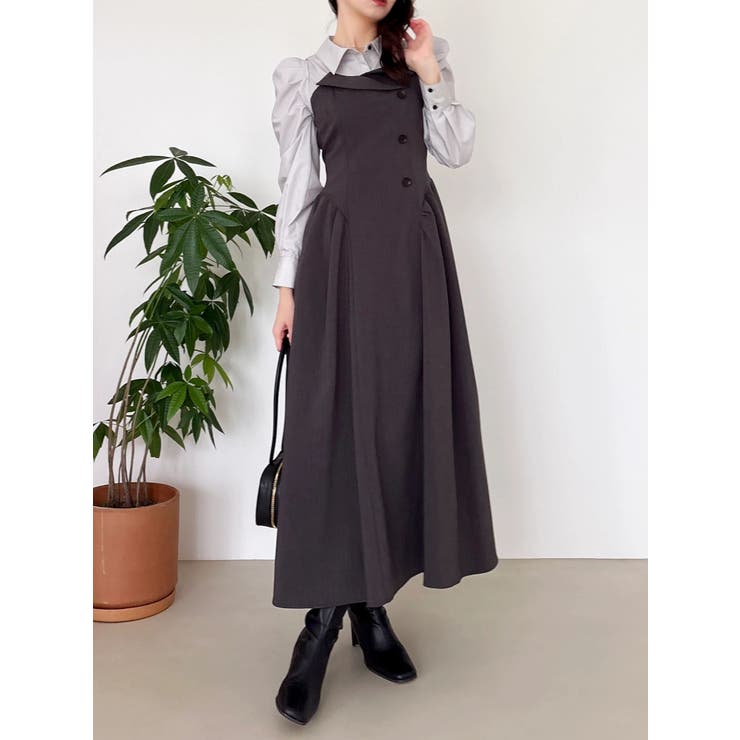 【久間田琳加コラボ】シャツベアドッキングワンピース | dazzlin | 詳細画像11 