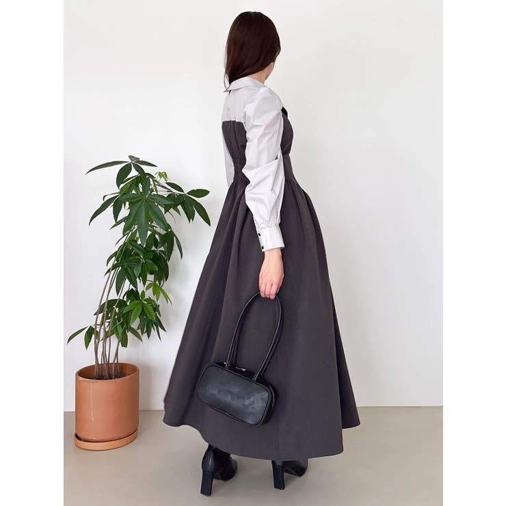 【久間田琳加コラボ】シャツベアドッキングワンピース | dazzlin | 詳細画像14 