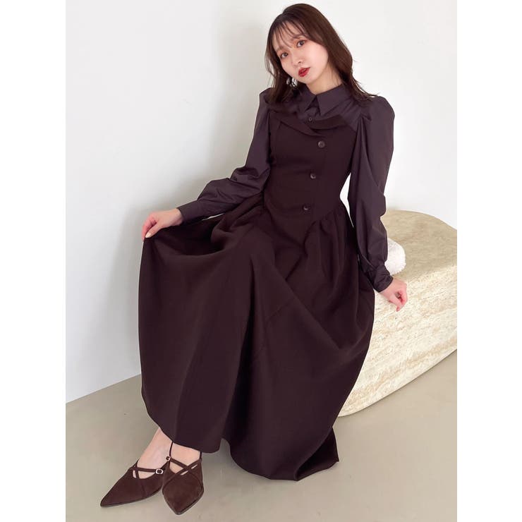 【久間田琳加コラボ】シャツベアドッキングワンピース | dazzlin | 詳細画像21 