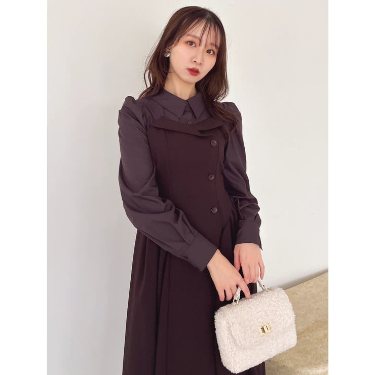 【久間田琳加コラボ】シャツベアドッキングワンピース | dazzlin | 詳細画像24 