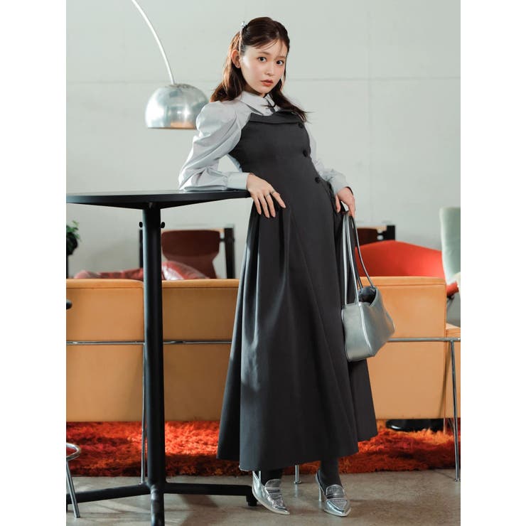 【久間田琳加コラボ】シャツベアドッキングワンピース | dazzlin | 詳細画像3 