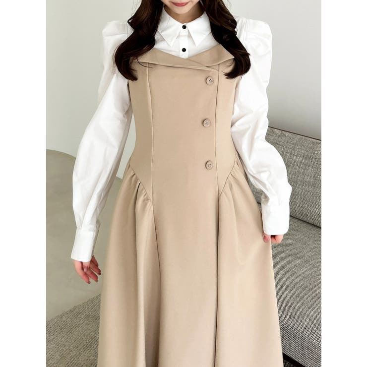 【久間田琳加コラボ】シャツベアドッキングワンピース | dazzlin | 詳細画像30 