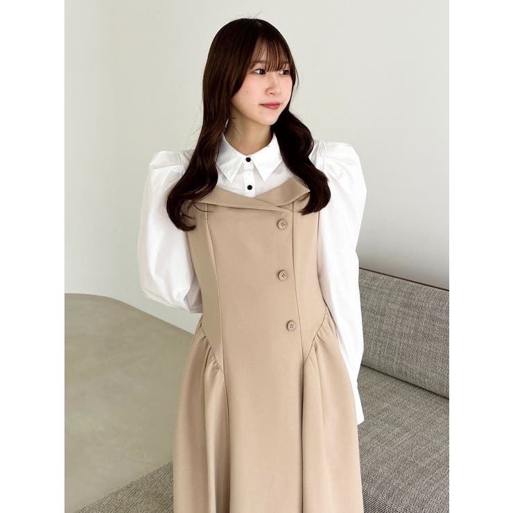 【久間田琳加コラボ】シャツベアドッキングワンピース | dazzlin | 詳細画像31 