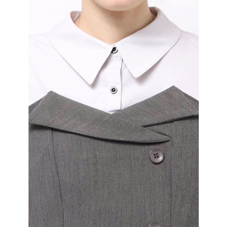 【久間田琳加コラボ】シャツベアドッキングワンピース | dazzlin | 詳細画像37 