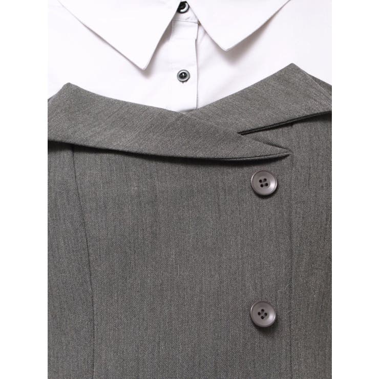 【久間田琳加コラボ】シャツベアドッキングワンピース | dazzlin | 詳細画像43 