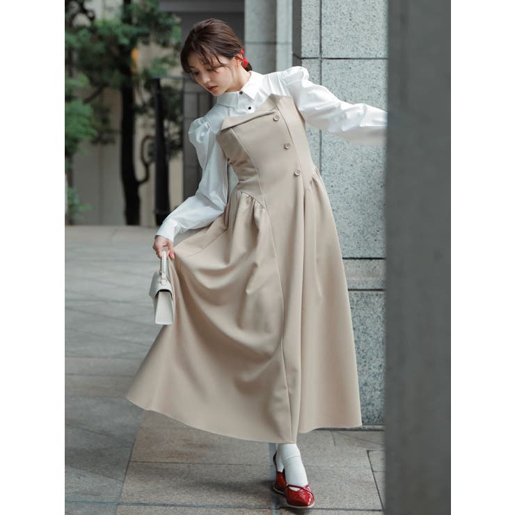 【久間田琳加コラボ】シャツベアドッキングワンピース | dazzlin | 詳細画像6 