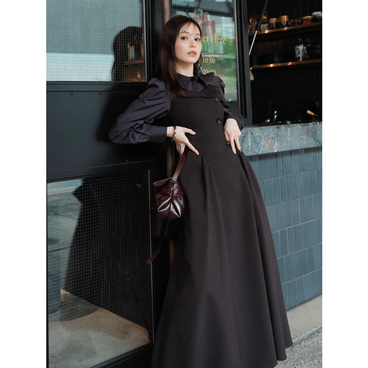 【久間田琳加コラボ】シャツベアドッキングワンピース | dazzlin | 詳細画像8 