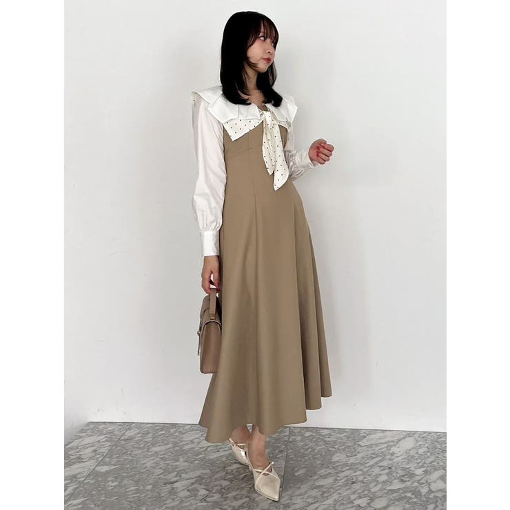 スカーフリボンフレアワンピース | dazzlin | 詳細画像10 