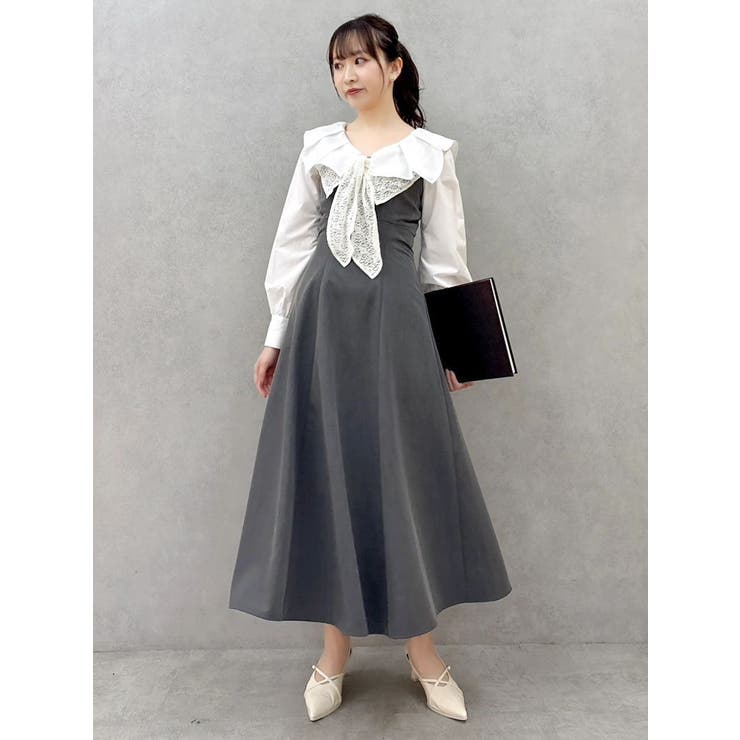 スカーフリボンフレアワンピース | dazzlin | 詳細画像17 